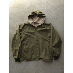 Vintage 1960s Wezet German Reversible Ski Parka Jacket Green Beige Full-Zip L